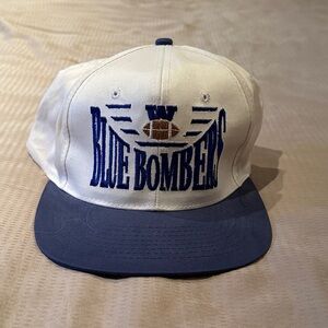 Vintage 1990s CFL licensed Winnipeg Blue Bombers hat.